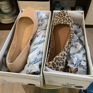 Bundle: BRAND NEW cheetah and nude Emmie flats